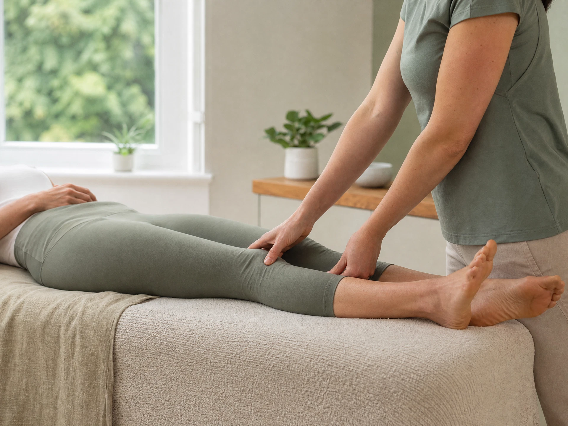 Gentle manual lymphatic drainage massage treatment at Massage for Wellness in Smallfield, Surrey